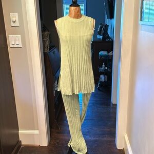 Cute knit set. Pale green brand new with tags